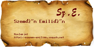 Szemán Emilián névjegykártya